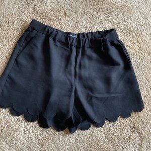 Madewell Black Scalloped Shorts